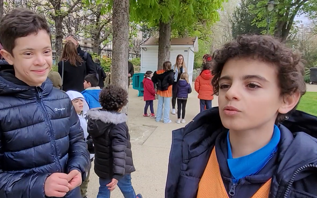 Les jeunes de l’EMP Levallois en course d’orientation au Parc de La Planchette